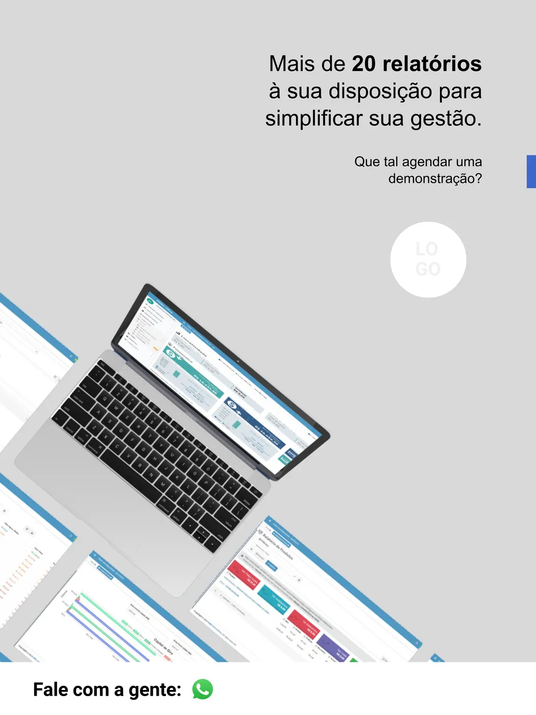 Tela e recurso do sistema em aplicação comercial
